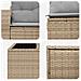 Set di divani 8 pz Beige e Grigio Chiaro - Foto miniatura 10