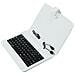 Custodia a Libro Universale con Tastiera con Micro, Mini USB per Tablet 7'' Bianco - Foto miniatura 1