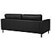 Set Divano E Poltrona 4 Posti In Pelle Nera Savalen - Foto miniatura 19