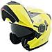 Casco Modulare Apribile Moto Touring Sport Visiera Parasole Giallo Fluo M - Foto miniatura 2