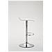 Sgabello Bar DYN V2 in Similpelle | Sedia da Cucina con Poggiapiedi | Sgabello da Bancone con Piedistallo | Sgabello Design Regolabile in Altezza 55-76 cm | Sgabello Girevole 360° Bianco - Foto miniatura 3