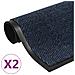 Tappeti Antipolvere 2 Pz Rettangolari Trapuntati 120x180cm Blu - Foto miniatura 1