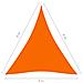 Parasole a Vela Oxford Triangolare 4x4x4 m Arancione - Foto miniatura 6
