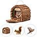 2 In 1 In Legno Scoiattolo Alimentatore Nidificazione Di Uccelli Casa Hanging Feeding Stazione O Nest Box Rustico Naturale Resistente Alle Intemperie Ideale Per Qualsiasi Dimensione Giardino Albero Ambientazione Esterna O Balcone - Foto miniatura 1