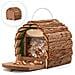 2 In 1 In Legno Scoiattolo Alimentatore Nidificazione Di Uccelli Casa Hanging Feeding Stazione O Nest Box Rustico Naturale Resistente Alle Intemperie Ideale Per Qualsiasi Dimensione Giardino Albero Ambientazione Esterna O Balcone - Foto miniatura 4