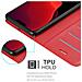 Custodia Compatibile Con Apple Iphone 12 (6,1"" Zoll) In Rosso Carminio - Coperchio Protettiva Con Chiusura Magnetica, Funzione Stand E Tasca Per Le Carte - Foto miniatura 5