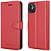Custodia Compatibile Con Apple Iphone 12 (6,1"" Zoll) In Rosso Carminio - Coperchio Protettiva Con Chiusura Magnetica, Funzione Stand E Tasca Per Le Carte - Foto miniatura 8