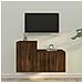 Set Mobili Porta Tv 2 Pz Rovere Marrone In Legno Multistrato - Foto miniatura 1