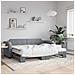 Divano Letto Con Letto Estraibile Grigio Chiaro 100x200 Tessuto - Foto miniatura 1