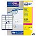 Etichette Per Stampante L7160 Bianco 100 Fogli 63,5 X 38,1 Mm (5 Unità) - Foto miniatura 1