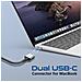 Hub Usb Mst Multi-schermo Monitor Doppio Versahub-mst 100w 13-in-1 Hdmi 4k Dual 3840x2160@60hz Connettore Usb-c Duale Per Macbook - Foto miniatura 7