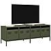 Mobile TV Verde Oliva 135x39x43,5cm Acciaio Laminato a Freddo - Foto miniatura 3