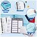 Organizer Per File A Fisarmonica, Formato Lettera A4 Con Cartelle Espandibili Blue - Foto miniatura 2