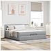 Struttura Letto Pouf Con Materasso 200x200 Cm In Tessuto - Foto miniatura 3