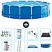 Piscina Fuori Terra - In Giro - 457x122 Cm - Blu - Include Accessori Coordinati A1813 - Foto miniatura 1