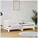 Dormeuse Estraibile Bianca 2x (90x200) Cm Legno Massello Di Pino - Foto miniatura 3