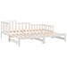 Dormeuse Estraibile Bianca 2x (90x200) Cm Legno Massello Di Pino - Foto miniatura 6