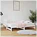 Dormeuse Estraibile Bianca 2x (90x200) Cm Legno Massello Di Pino - Foto miniatura 8