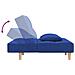 Divano Letto A 2 Posti Con 2 Cuscini Blu In Tessuto - Foto miniatura 6