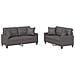 Set di Divani 2 pz con Cuscini Grigio in Similpelle - Foto miniatura 1
