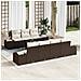 Set Divano da Giardino da 8 Pezzi con Cuscini Marrone Polyrattan - Foto miniatura 2