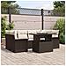 Set Divano Giardino da 7 pezzi con cuscini in Vimini Marrone Poly Rattan, Divano Giardino a 2 posti con storage e cuscini Marrone Poly Rattan - Foto miniatura 2