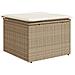 Set Divani da Giardino 7 pz con Cuscini Beige in Polyrattan - Foto miniatura 5