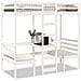 Giroletto Soppalco con Scrivania e Sedie Bianco 75x190cm Pino - Foto miniatura 2