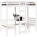Giroletto Soppalco con Scrivania e Sedie Bianco 75x190cm Pino - Foto miniatura 4
