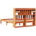 Letto Libreria senza Materasso Marrone Cera 140x190 cm in Pino - Foto miniatura 8