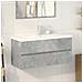 Set Mobili da Bagno 2 pz Grigio Cemento in Legno Multistrato - Foto miniatura 3