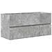 Set Mobili da Bagno 2 pz Grigio Cemento in Legno Multistrato - Foto miniatura 5
