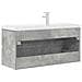 Set Mobili da Bagno 2 pz Grigio Cemento in Legno Multistrato - Foto miniatura 8