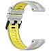 Cinturino Per Orologio In Silicone Grigio Giallo Per Garmin Forerunner 965 - Foto miniatura 1