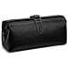 Organizzatore Da Viaggio Multifunzionale In Vera Pelle - Pochette Porta Passaporto Nera - Foto miniatura 1