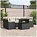 Set Divano da Giardino 7 pcs Nero 100 x 55 x 73 cm Poly Rattan - Foto miniatura 2