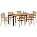 Set da Pranzo per Giardino 7 pcs Beige 180 x 90 x 75 cm - Foto miniatura 3