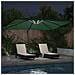 Parasol Roma a braccio Verde e Nero 352 x 251 x 265 cm - Foto miniatura 4