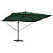 Parasol Roma a braccio Verde e Nero 352 x 251 x 265 cm - Foto miniatura 5