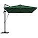 Parasol Roma a braccio Verde e Nero 352 x 251 x 265 cm - Foto miniatura 7