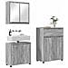 Set di mobili per il bagno con cassetto 3 pcs Grigio Sonoma - Foto miniatura 3