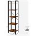 Libreria Rustic Brown con 5 ripiani, stile loft - LLS100B01 - Foto miniatura 2
