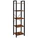 Libreria Rustic Brown con 5 ripiani, stile loft - LLS100B01 - Foto miniatura 1