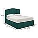 Copparo - Letto Singolo Sfoderabile, Verde Petrolio - Foto miniatura 4