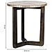 Tavolino Ausiliario In Legno E Capiz Bianco D40x45h Cm - Foto miniatura 3