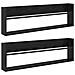 Scaffale per riviste 2 pcs Rovere Nero 100 x 12 x 30 cm - Foto miniatura 1