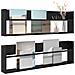 Scaffale per riviste 2 pcs Rovere Nero 100 x 12 x 30 cm - Foto miniatura 3