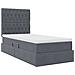 Letto con contenitore e materasso Grigio scuro 90 x 190 cm - Foto miniatura 5