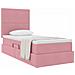 Letto con contenitore e materasso Rosa 90 x 200 cm Velluto - Foto miniatura 3