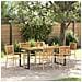 Set da Pranzo per Giardino 7 pcs Beige e Marrone polyrattan - Foto miniatura 2